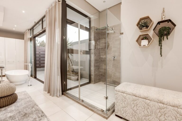 Bathroom Revamp with Wall Detail