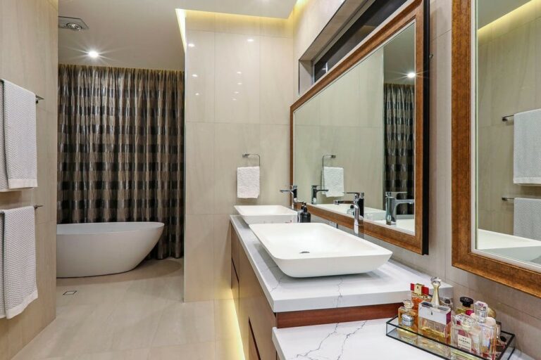 Walnut bathroom units